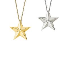Hanger ster mini zilver, incl. collier
