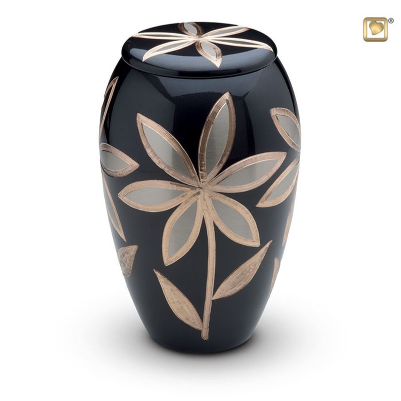 Urn messing bloemen