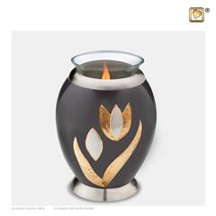 Majestic Tulip Tealight urn Midnight&Bru Pewter