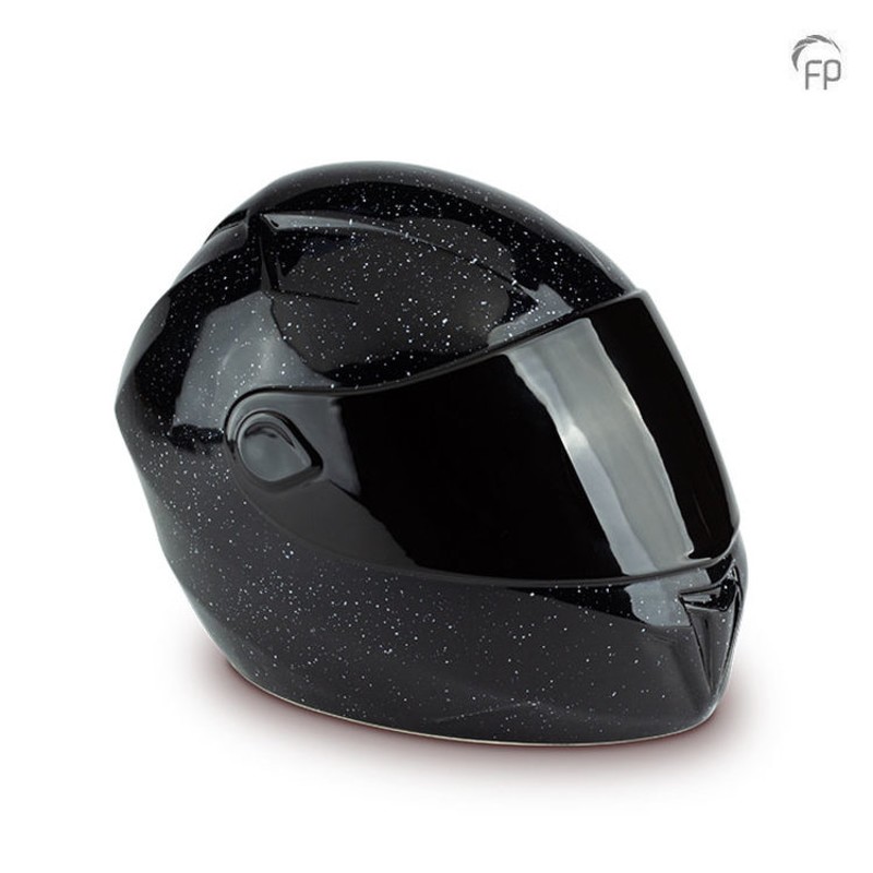 Urn motorhelm zwart KU 121